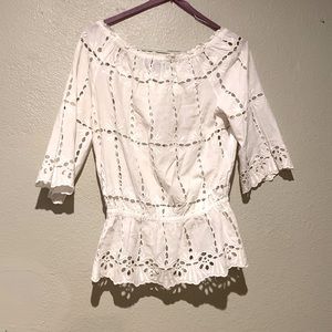 INC,size 12, white blouse